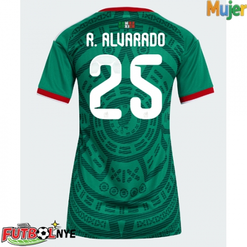 Camiseta México Roberto Alvarado #25 Primera Equipación para mujer Mundial 2026 manga corta